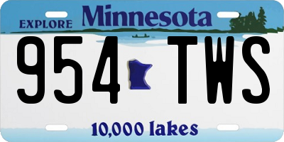 MN license plate 954TWS