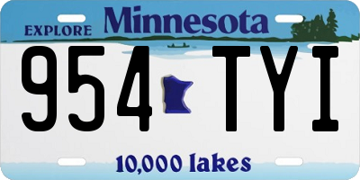 MN license plate 954TYI