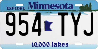 MN license plate 954TYJ