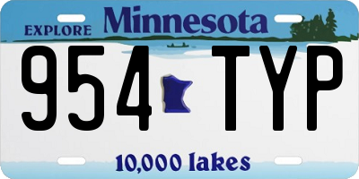 MN license plate 954TYP