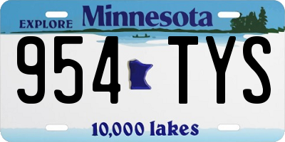 MN license plate 954TYS