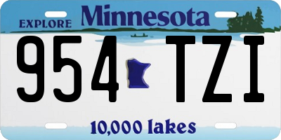 MN license plate 954TZI