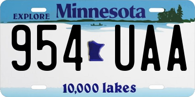 MN license plate 954UAA