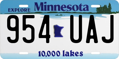 MN license plate 954UAJ