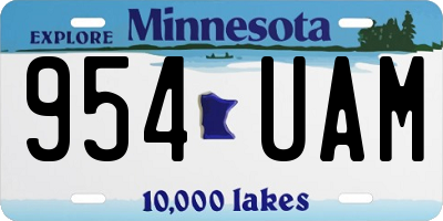 MN license plate 954UAM