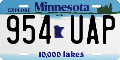 MN license plate 954UAP