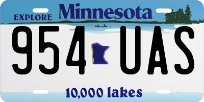 MN license plate 954UAS