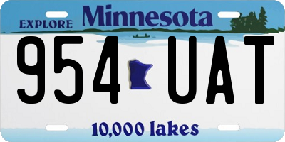 MN license plate 954UAT