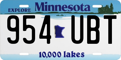 MN license plate 954UBT