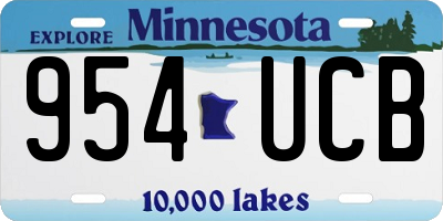 MN license plate 954UCB
