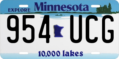 MN license plate 954UCG