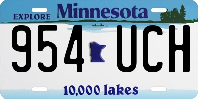 MN license plate 954UCH