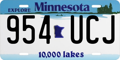 MN license plate 954UCJ