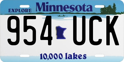 MN license plate 954UCK