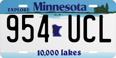 MN license plate 954UCL