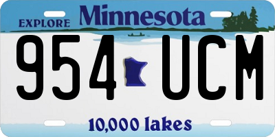 MN license plate 954UCM