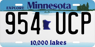 MN license plate 954UCP