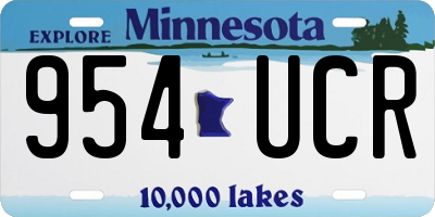 MN license plate 954UCR