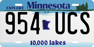 MN license plate 954UCS