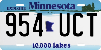 MN license plate 954UCT