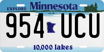 MN license plate 954UCU