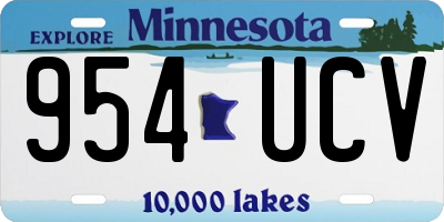 MN license plate 954UCV