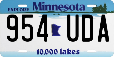 MN license plate 954UDA