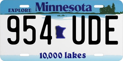 MN license plate 954UDE