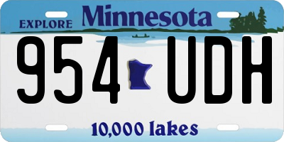 MN license plate 954UDH