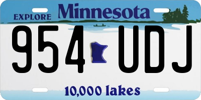 MN license plate 954UDJ