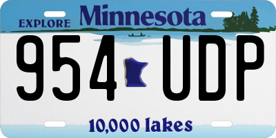 MN license plate 954UDP