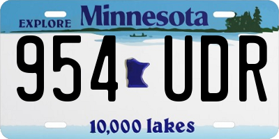 MN license plate 954UDR