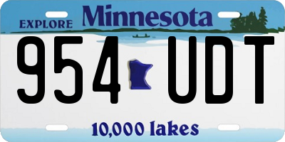 MN license plate 954UDT