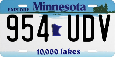 MN license plate 954UDV