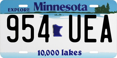 MN license plate 954UEA