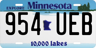 MN license plate 954UEB