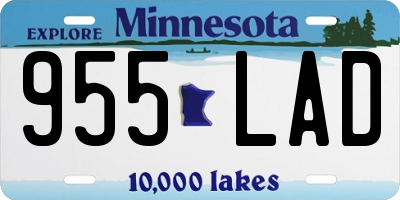 MN license plate 955LAD