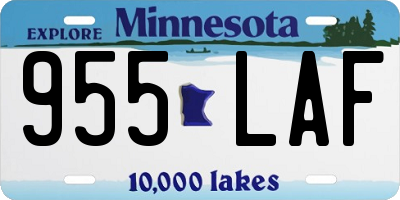 MN license plate 955LAF