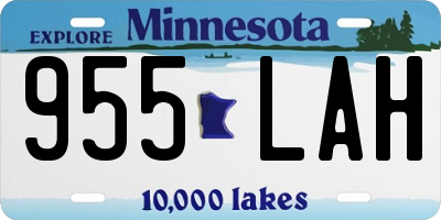 MN license plate 955LAH