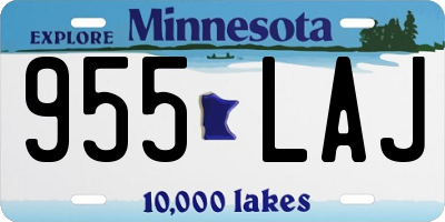 MN license plate 955LAJ