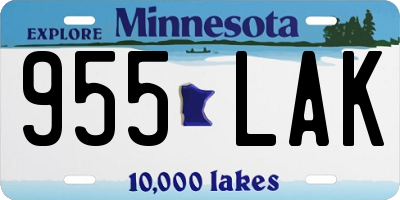 MN license plate 955LAK