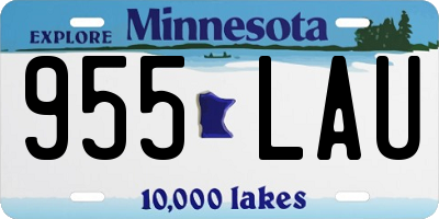 MN license plate 955LAU