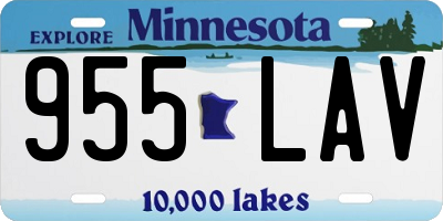 MN license plate 955LAV