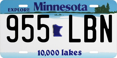 MN license plate 955LBN
