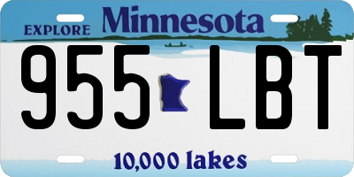 MN license plate 955LBT
