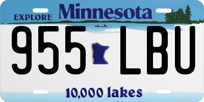 MN license plate 955LBU
