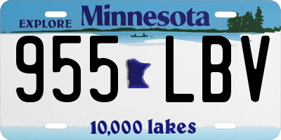 MN license plate 955LBV