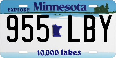 MN license plate 955LBY