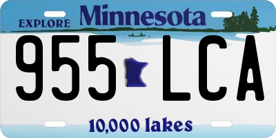 MN license plate 955LCA