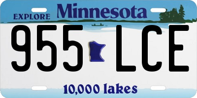 MN license plate 955LCE